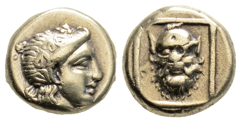 Greek
LESBOS, Mytilene (Circa 377-326 BC)
EL Hekte (10.5mm, 2.54g)
Obv: Wreathed...