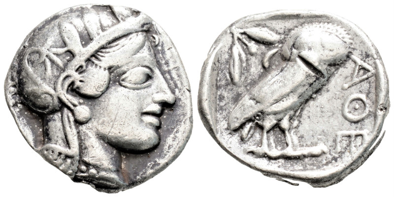 Greek
ATTICA, Athens (Circa 454-404 BC)
AR Tetradrachm (24.5mm, 16.4g)
Obv: Head...