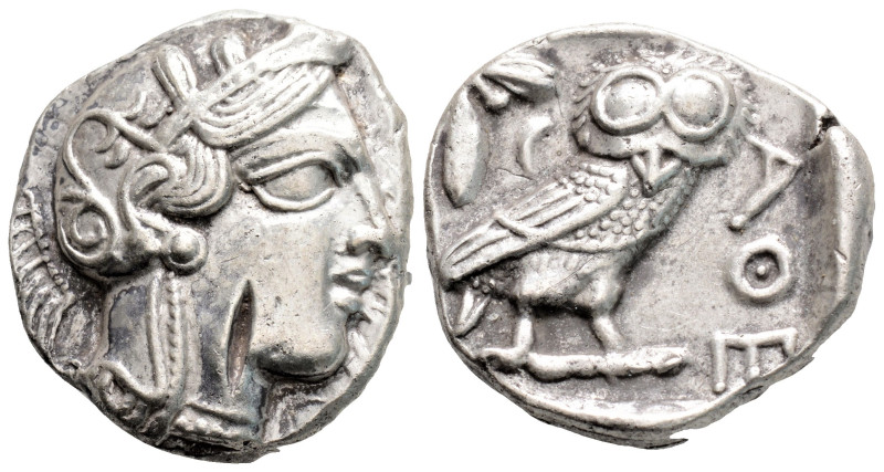 Greek
ATTICA, Athens (Circa 454-404 BC)
AR Tetradrachm (24.3mm, 17.3g)
Obv: Head...