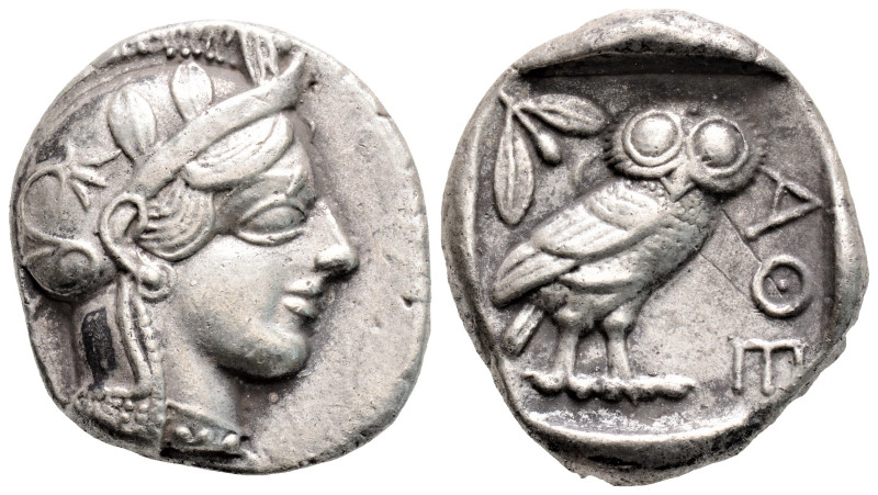 Greek
ATTICA, Athens (Circa 454-404 BC)
AR Tetradrachm (24.3mm, 15g)
Obv: Head o...