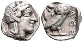 Greek
ATTICA, Athens (Circa 454-404 BC)
AR Tetradrachm (23.7mm, 15.5g)
Obv: Head of Athena to right, wearing crested Attic helmet ornamented with thre...