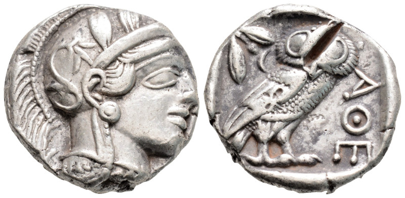 Greek
ATTICA, Athens (Circa 454-404 BC)
AR Tetradrachm (23.4mm, 17.8g)
Obv: Head...