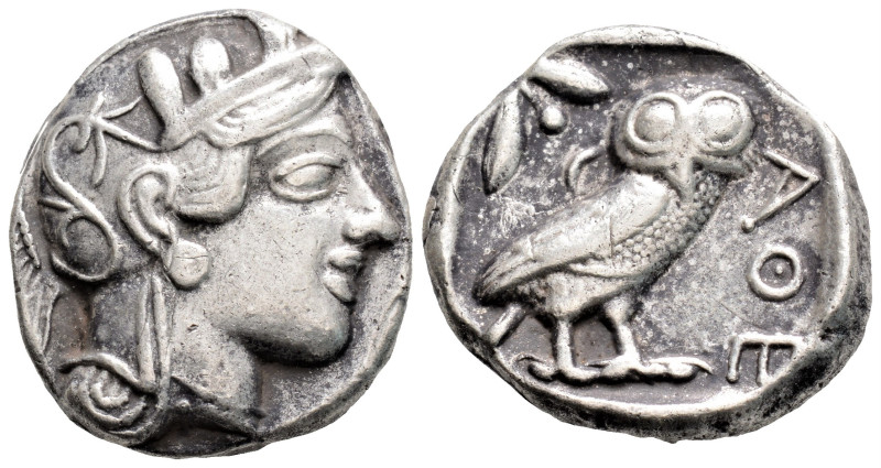 Greek
ATTICA, Athens (Circa 454-404 BC)
AR Tetradrachm (23.5mm, 16.8g)
Obv: Head...