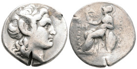 Greek
KINGS of THRACE, Macedonian, Lysimachos (Circa 305-281 BC)
AR Tetradrachm (28.7mm, 15.9g)
Obv: Diademed head of the deified Alexander right, wit...