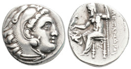 Greek
KINGS of MACEDON, Antigonos I Monophthalmos (Circa 320-306/5 BC)
AR Drachm. (17.1mm, 4.2g)
Obv: Head of Herakles right, wearing lion skin 
Rev: ...