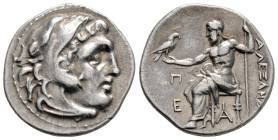 Greek
KINGS of THRACE, Macedonian, Lysimachos (Circa 305-281 BC)
AR Drachm (18.9mm, 4.2g)
Obv: Head of Herakles right, wearing lion skin 
Rev: Zeus Aë...