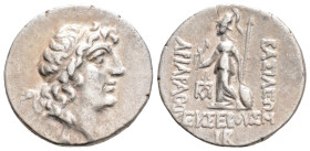 Greek
CAPPADOCIAN KINGDOM, Ariarathes V Eusebes Philometor (Circa 163-130 BC)
AR drachm (18mm, 3.7g)
Obv: Diademed head of Ariarathes V right 
Rev: ΒΑ...