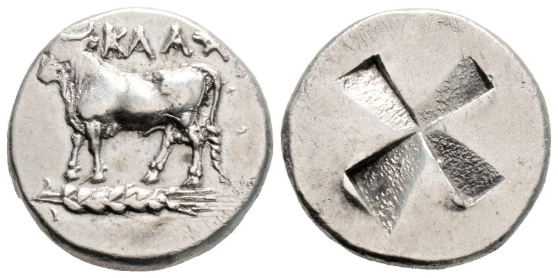 Greek 
BITHYNIA, Kalchedon (Circa 340-320 BC)
AR Siglos (18mm, 5.3g)
Obv: KAΛX. ...