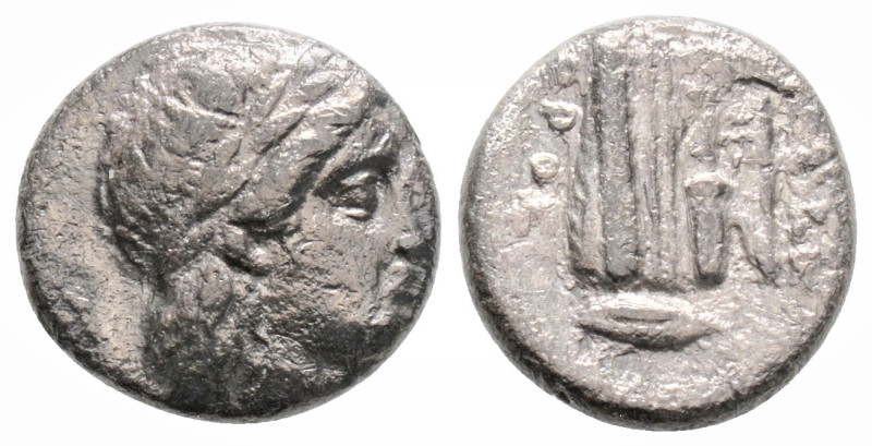 Greek 
BITHYNIA, Kios (Circa 350-300 BC)
AR Hemidrachm (7.8mm, 2.2g)
Obv: KIA. L...