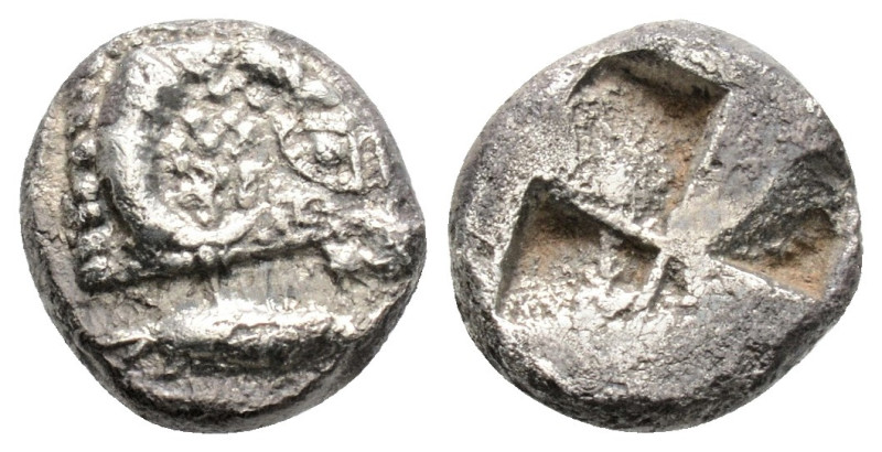 Greek 
TROAS, Kebren ( Circa 480-440 BC)
AR Diobol (10.2 mm 1.4 g)
Obv: Ram head...