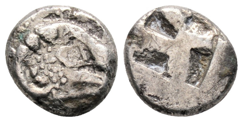 Greek
TROAS, Kebren. (Circa 5th century BC)
AR Diobol (4.9mm 1g)
Obv:Ram’s head ...