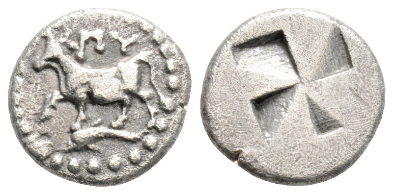 Greek
THRACE, Byzantion (Circa 340-320 BC)
AR Diobol (11mm, 1g)
ObV: ΠY. Bull st...
