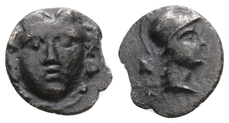 Greek
PISIDIA, Selge (Circa 350-300 BC)
AR Obol (5.1mm, 0.69g)
Obv: Facing gorgo...