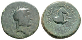 Greek
CILICIA, Seleukeia ad Calycadnum (Circa 2nd-1st century BC)
AE Bronze (19,7mm, 4.5g)
Obv: Laureate head of Apollo right, hair in formal curls 
R...