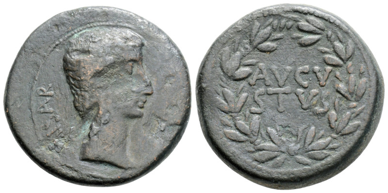 Roman Provincial
Augustus (27 BC-14 AD)
AE Bronze (26.3mm, 11.3g)
Obv: CAESAR Ba...