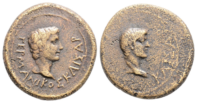 Roman Provincial 
MYSIA, Pergamum, Germanicus & Drusus (14-19 AD)
AE Bronze (12....