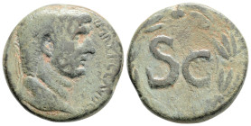 Roman Provincial
SYRIA, Seleucis and Pieria, Antioch, Claudius (41-54 AD)
AE As (24mm, 11g)
Obv: Laureate head right 
Rev: Large S•C within laurel wre...