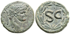 Roman Provincial 
SELEUCIS and PIERIA, Antioch, Domitian (81-96 AD)
AE Bronze (26.5mm, 13.2g)
Obv: IMP DOMITIANVS CAES AVG. Laureate head right.
Rev: ...