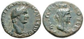 Roman Provincial
PONTUS, Amasea, Domitian (81-96 AD)
AE Bronze (21.8mm 6.5g)
Obv: laureate head of Domitian, r.
Rev: veiled head of Tyche, r.
RPC II, ...