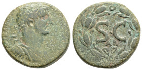 Roman Provincial
SELEUCIS and PIERIA, Antioch, Hadrian (117-138 AD)
AE As (26.2mm, 13.7g)
Obv: Laureate, draped, and cuirassed bust right 
Rev: S • C,...