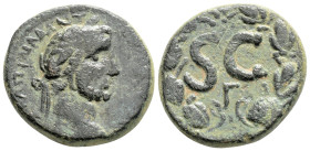 Roman Provincial
SYRIA, Seleucis and Pieria, Antioch, Antoninus Pius (138-161 AD)
AE As (22.8mm, 10.4g)
Obv: Laureate head of Antoninus Pius to right....