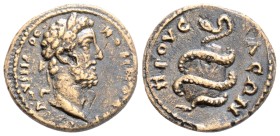 Roman Provincial
BITHYNIA, Prusa ad Olympum, Commodus (177-192 AD)
AE Bronze (17.1mm 2.4g)
Obv: Λ ΑΙΛ ΑVΡΗΛΙοϹ ΚΟΜΜΟΔΟϹ (ΜΜ inverted) laureate head...
