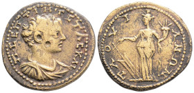 Roman Provincial
GALATIA. Tavium. Geta, As Caesar, (198-209 AD)
AE Bronze (29.8mm 14.3g)
Obv: Π CEPTI ΓΕΤΑC KΛI, Bareheaded, draped and cuirassed bust...