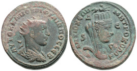 Roman Provincial
SELEUCIS AND PIERIA, Antioch, Philip I (244-249 AD)
AE Bronze (30.7m, 16g)
Obv: AVTOK K M IOVΛI ΦΙΛΙΠΠΟC CЄB, radiate, draped and cui...