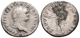 Roman Imperial
Titus (79-81 AD) Rome
AR Denarius (19.4mm, 3.2g)
Obv: IMP TITVS CAES VESPASIAN AVG P M• Laureate head of Titus to right. 
Rev: BONVS EV...