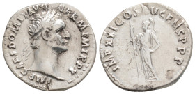 Roman Imperial
Domitian, as Augustus (81-96 AD) Rome
AR denarius (19.8mm, 3.4g)
Obv: IMP CAES DOMIT AVG-GERM P M TR P X, laureate head of Domitian rig...