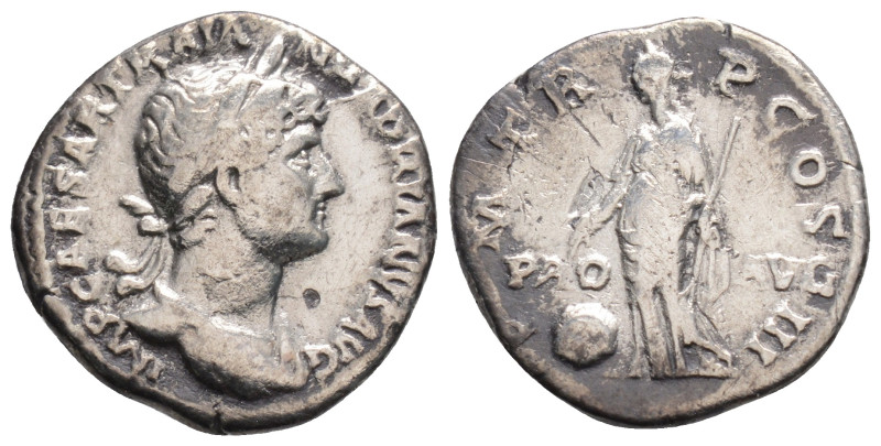 Roman Imperial
Hadrian (117-138 AD) Rome
AR Denarius (13mm, 2.6g)
Obv: IMP CAESA...