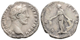 Roman Imperial
Antoninus Pius (138-161 AD) Rome
AR Denarius (18.5mm, 3.3g)
Obv: ANTONINVS AVG PIVS P P TR P XV, laureate bust right
Rev: COS IIII, Ann...