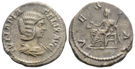 Roman Imperial
Julia Domna (193-217 AD) Rome 
AR Denarius (18,6mm, 3.1g)
Obv: IVLIA PIA FELIX AVG, draped bust right
Rev: VESTA, Vesta seated left, ho...