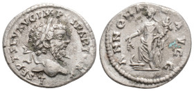 Roman Imperial
Septimius Severus (193-211 AD) Laodicea
AR Denarius (19.2mm, 2.8g)
Obv: L•SEPT SEV AVG IMP XI PART MAX Laureate head of Septimius Sever...