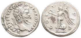 Roman Imperial
Septimius Severus (193-211 AD) Laodicea
AR Denarius (19.2mmm, 2.9g)
Obv: L SEPT SEV AVG IMP XI PART MAX Laureate head of Septimius Seve...