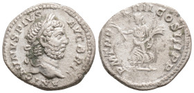 Roman Imperial 
Caracalla (193-217AD) Rome
AR Denarius (18.6mm, 3g)
Obv: ANTONINVS PIVS AVG BRIT. Laureate head right.
Rev: PM TR P XIIII COS III PP. ...