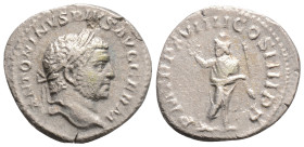 Roman Imperial
Caracalla (198-217 AD) Rome
AR Denarius. (18.9mm, 2.6g)
Obv: ANTONINVS PIVS AVG GERM. Laureate head right.
Rev: P M TR P XVIIII COS III...