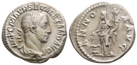 Roman Imperial
Severus Alexander (222-235 AD) Rome
AR Denarius (19.7mm, 2.9g)
Obv: IMP C M AVR SEV ALEXAND AVG Laureate and draped bust of Severus Ale...
