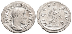 Roman Imperial
Maximinus I (235-238 AD) Rome
AR Denarius (21.1mm, 3.2g)
Obv: IMP MAXIMINVS PIVS AVG Laureate, draped and cuirassed bust of Maximinus I...