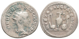 Roman Imperial
Herennius Etruscus (249-251 AD) Rome
AR antoninianus (22.1mm, 3.5g)
Obv: Q HER ETR MES DECIVS NOB C, radiate, draped bust of Herennius ...