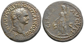 Roman Imperial
Domitian, as Caesar (69-81 AD) Rome
As Copper (28.8mm, 13g)
Obv: CAES DIVI AVG VESP F DOMITIAN COS VII Laureate head of Domitian to rig...