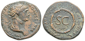Roman Imperial 
Trajan (98-117 AD) Rome
AE AS (22.9mm, 8g)
Obv: IMP CAES NER TRAIANO OPTIMO AVG GERM. Radiate and draped bust right.
Rev: DAC PARTHICO...