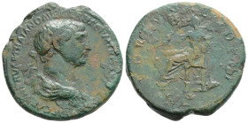 Roman Imperial
Trajan (98-117 AD) Rome
AE Sestertius (27.8mm, 10.6g)
Obv: IMP CAES NERVAE TRAIANO AVG GER DAC P M TR P COS VI P P. Laureate bust right...
