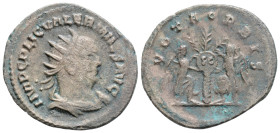 Roman Imperial
Valerian I (255-256 AD) Samosata
BI Antoninianus (23.8mm, 3.1g)
Obv: IMP C P LIC VALERIANVS AVG, radiate, draped and cuirassed bust to ...