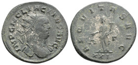 Roman Imperial
Tacitus (275-276 AD) Rome
AE Antoninianus (22.5mm, 3.3g)
Obv: IMP C M CL TACITVS AVG, radiate and cuirassed bust right 
Rev: AEQVITAS A...