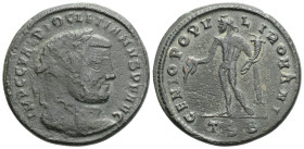 Roman Imperial
Diocletian (284-305 AD) Thessaloniki
AE Follis (27.4mm, 8.4g)
Obv: IMP C C VAL DIOCLETIANVS P F AVG, laureate head right 
Rev: GENIO PO...