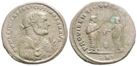 Roman Imperial
Maximianus Herculius (286-305 AD) Antioch
AE Follis (26.7mm, 9.3g)
Obv: D N MAXIMIANO FELICISSIMO SEN AVG, laureate and mantled bust ri...