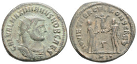 Roman Imperial
Galerius Maximianus as Caesar (293-305 AD) Antioch
AE Antoninianus (22.6mm, 4.1g)
Obv: GAL VAL MAXIMIANVS NOB CAES, radiate, draped and...