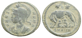 Roman Imperial
Constantine I 'THE GREAT' (307/10-337 AD) Antioch
AE Follis (18.7mm, 2g)
Obv: VRBS ROMA.Helmeted and mantled bust of Roma left.
Rev: SM...