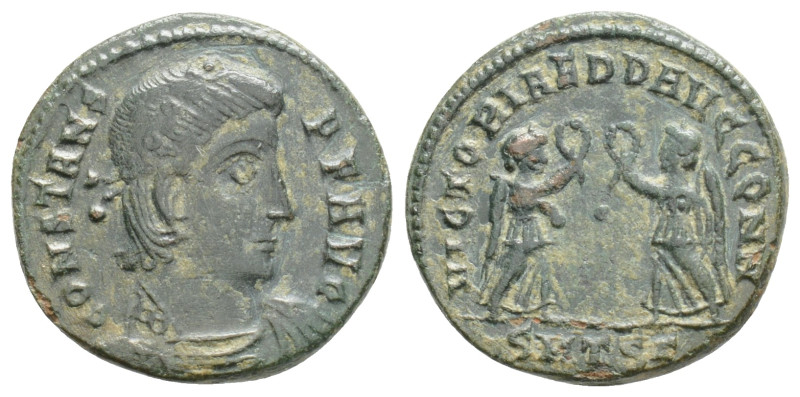 Roman Imperial
Constans (340-350 AD) Thessalonica
AE Nummus (10.7mm, 1.6g)
Obv: ...